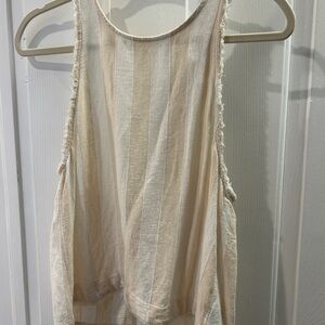 Bella Dahl Cream Striped Tank Top